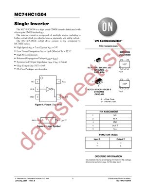 MC74HC1G04DTT1G datasheet  